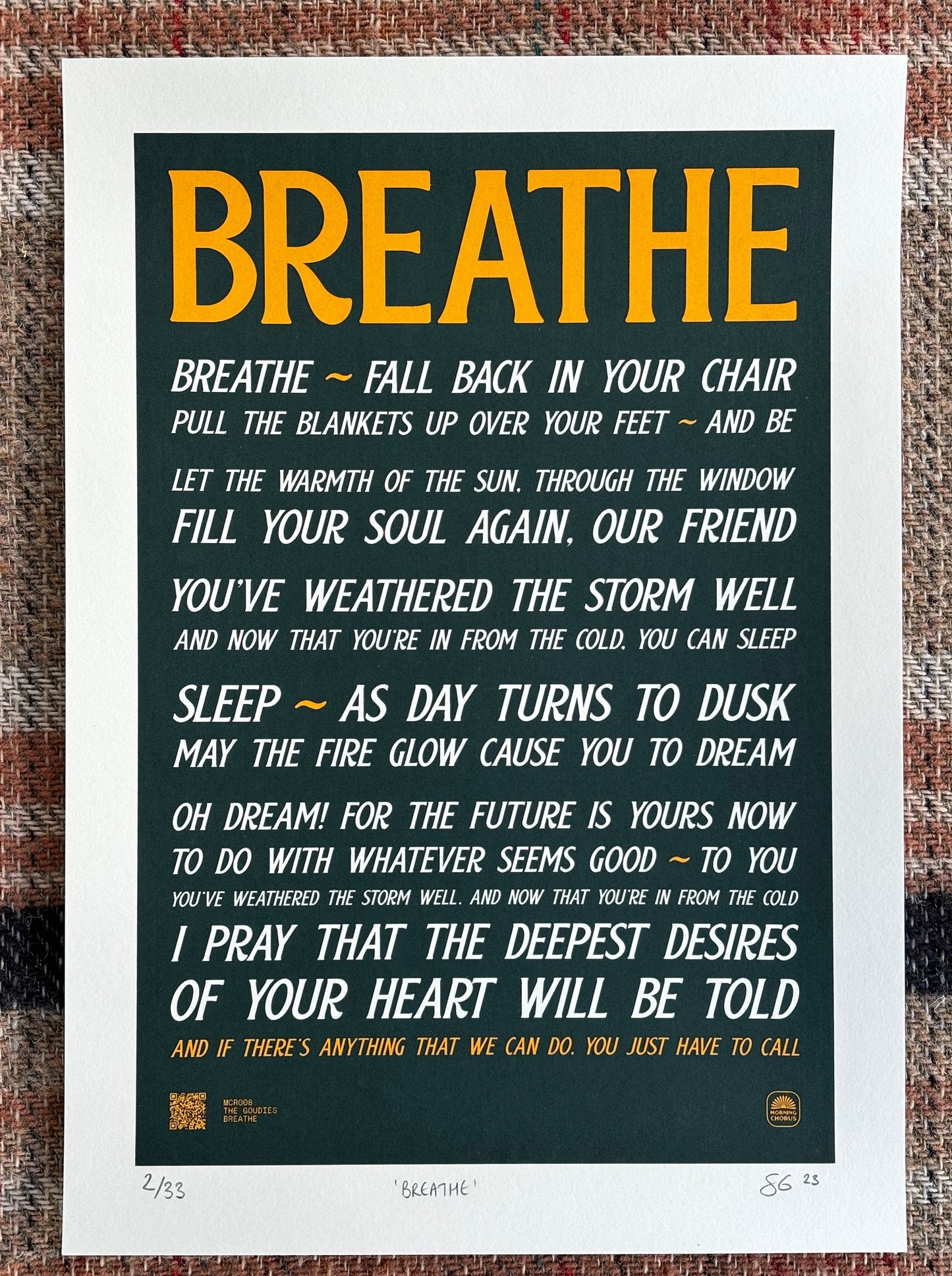 The Goudies - Breathe - A3 Print