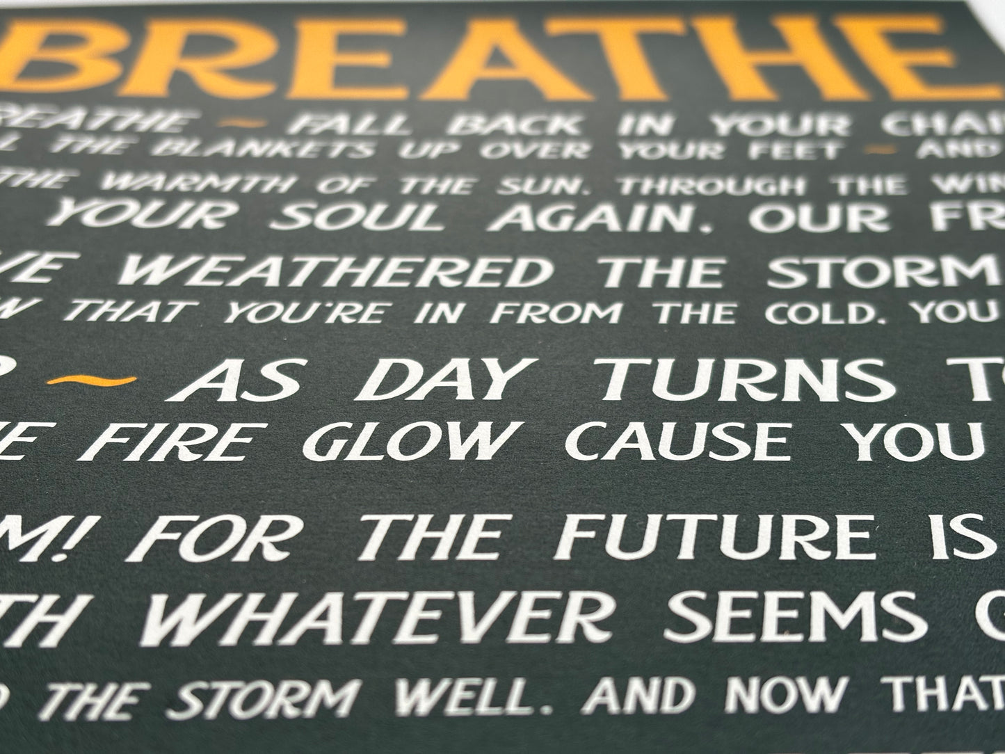 The Goudies - Breathe - A3 Print